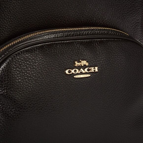 Coach #5669 Large Court Backpack In Black Pebble Leather Bag SEALED $498. - Picture 7 of 7